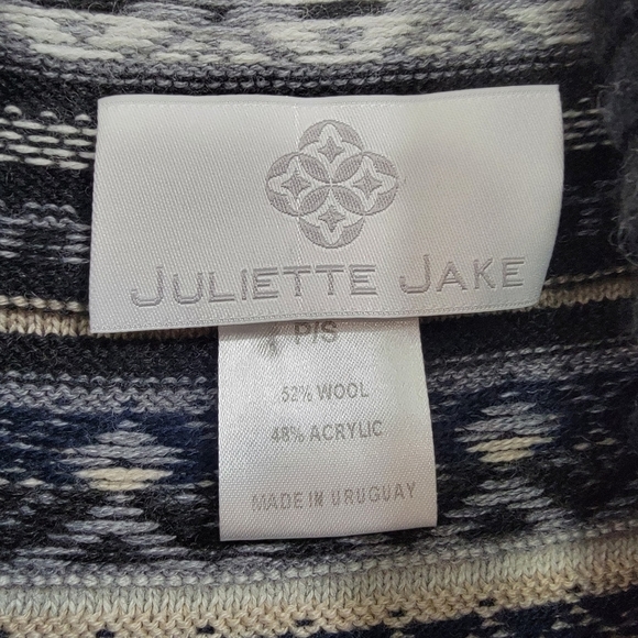 Juliette Jake Wool Blend Waterfall Open Cardigan Sweater Women's Size Small - Picture 12 of 12